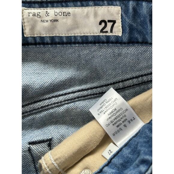 Rag & Bone Nina high-rise ankle cigarette jeans Poppy 27 Raw Hem Cropped Classic - Picture 9 of 15